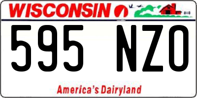 WI license plate 595NZO