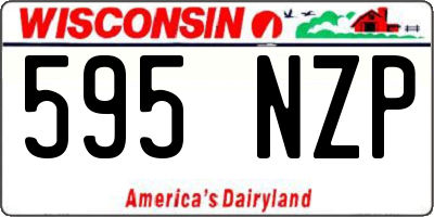 WI license plate 595NZP