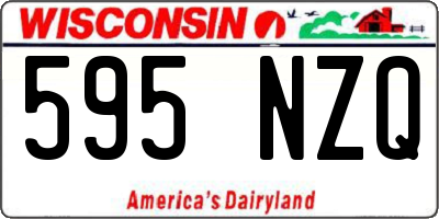 WI license plate 595NZQ