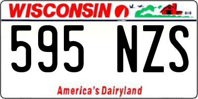 WI license plate 595NZS