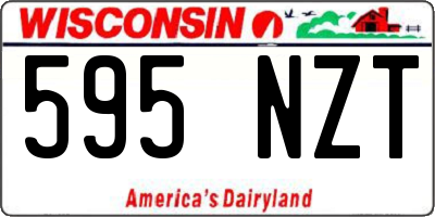 WI license plate 595NZT