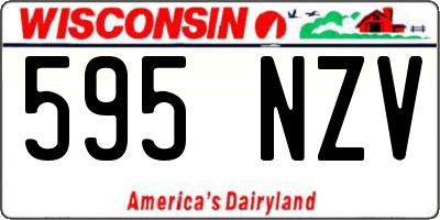 WI license plate 595NZV