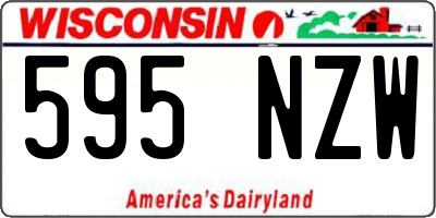 WI license plate 595NZW