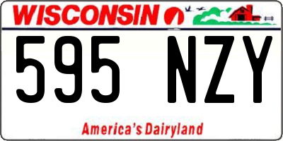 WI license plate 595NZY