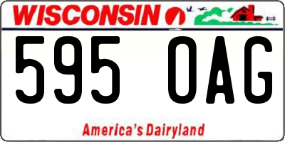 WI license plate 595OAG