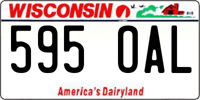 WI license plate 595OAL