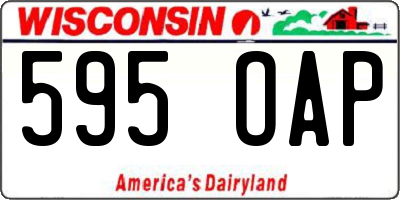 WI license plate 595OAP