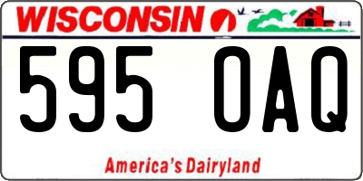 WI license plate 595OAQ