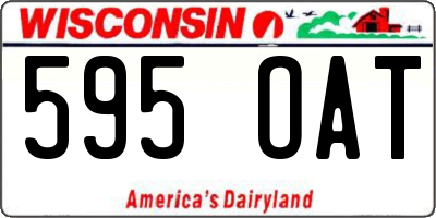 WI license plate 595OAT