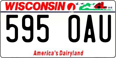 WI license plate 595OAU