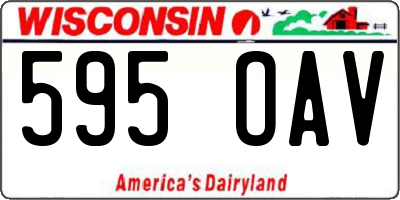 WI license plate 595OAV