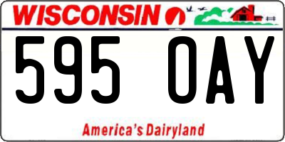 WI license plate 595OAY