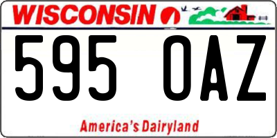 WI license plate 595OAZ