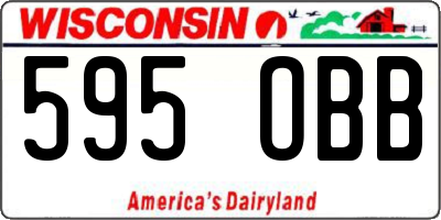 WI license plate 595OBB