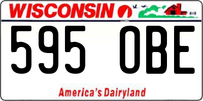 WI license plate 595OBE