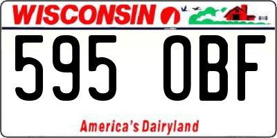 WI license plate 595OBF