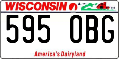 WI license plate 595OBG