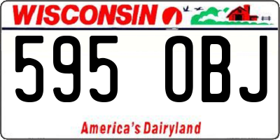 WI license plate 595OBJ