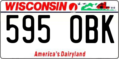 WI license plate 595OBK