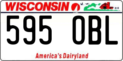 WI license plate 595OBL