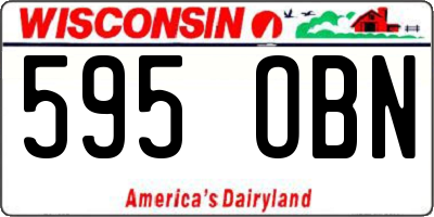 WI license plate 595OBN