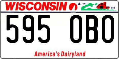 WI license plate 595OBO