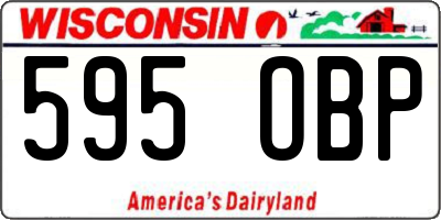 WI license plate 595OBP