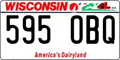 WI license plate 595OBQ