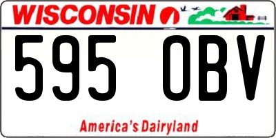 WI license plate 595OBV