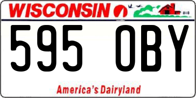 WI license plate 595OBY