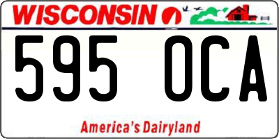 WI license plate 595OCA