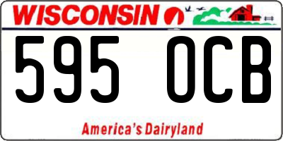 WI license plate 595OCB