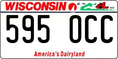 WI license plate 595OCC