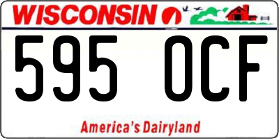 WI license plate 595OCF