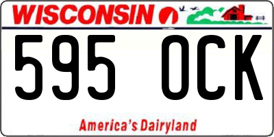 WI license plate 595OCK