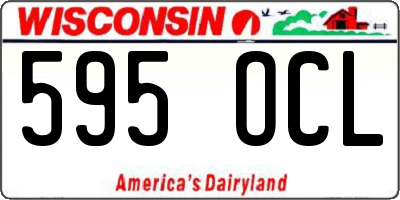 WI license plate 595OCL