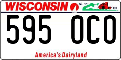 WI license plate 595OCO