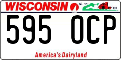 WI license plate 595OCP