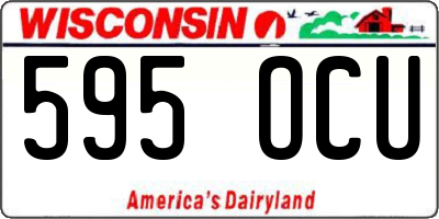 WI license plate 595OCU