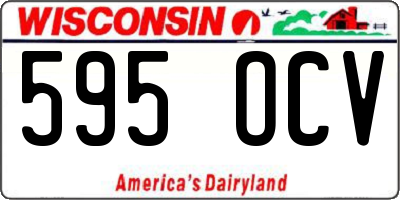 WI license plate 595OCV