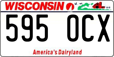 WI license plate 595OCX