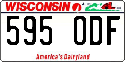 WI license plate 595ODF