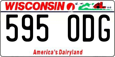WI license plate 595ODG