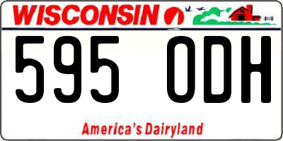WI license plate 595ODH