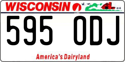 WI license plate 595ODJ
