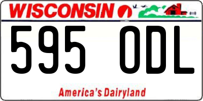 WI license plate 595ODL