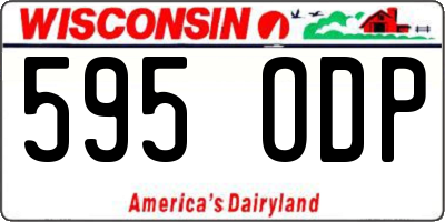 WI license plate 595ODP