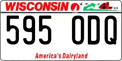 WI license plate 595ODQ