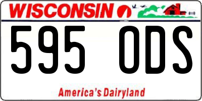 WI license plate 595ODS
