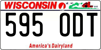 WI license plate 595ODT